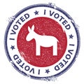 Grunge democrat donkeys rubber stamp.