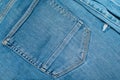 Grunge denim jeans texture background. Blue cotton fabric texture Royalty Free Stock Photo