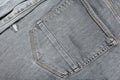 Grunge denim jeans texture background. Grey cotton fabric texture Royalty Free Stock Photo