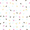 ROTATE TRIANGLE IN SQUARE GRID. SEAMLESS GEOMETRIC PATTERN VECTOR