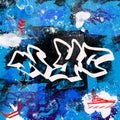 Grunge design new york city graffiti style multicolor paitn brush effect urban street artist background Royalty Free Stock Photo