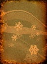 Grunge design with snowflakes