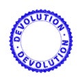 Grunge DEVOLUTION Scratched Round Rosette Stamp Seal