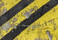 Grunge diagonal warning stripe Royalty Free Stock Photo