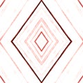 Grunge Diamond. Geometric Seamless Pattern.