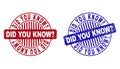 Grunge DID YOU KNOW Question Textured Round Stamp Seals