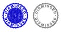 Grunge DISMISSED Textured Stamp Seals