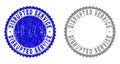 Grunge DISRUPTED SERVICE Scratched Stamp Seals Royalty Free Stock Photo