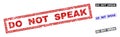 Grunge DO NOT SPEAK Textured Rectangle Stamps Royalty Free Stock Photo