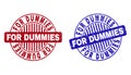 Grunge FOR DUMMIES Textured Round Stamp Seals