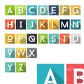 Grunge Dust Colorful Alphabet Icons