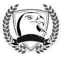 Grunge eagle head emblem