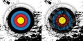 Grunge effect archery targets