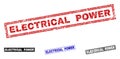 Grunge ELECTRICAL POWER Textured Rectangle Watermarks