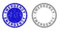 Grunge EMERGENCY Scratched Stamp Seals