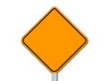 Grunge empty road sign with clipping path Royalty Free Stock Photo