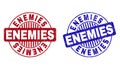 Grunge ENEMIES Textured Round Stamp Seals