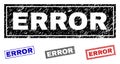 Grunge ERROR Textured Rectangle Stamp Seals