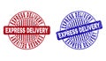 Grunge EXPRESS DELIVERY Textured Round Stamp Seals