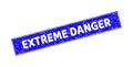 Grunge EXTREME DANGER Textured Rectangle Stamp