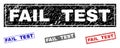 Grunge FAIL TEST Scratched Rectangle Watermarks Royalty Free Stock Photo