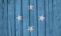 Federated States Of Micronesia Flag Over Wood Planks