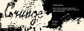 Grunge festival template banner for websites or social network. Calligraphy flat brush. Grunge texture