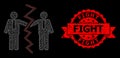 Grunge Fight Stamp Seal and Web Net Businessmen Divorce