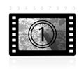 Grunge film countdown Royalty Free Stock Photo