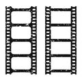 Grunge film strip cartoon, movie reel icon