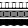 Grunge film strips collection. Old retro cinema movie strip. Video recording. Vector illustration. Royalty Free Stock Photo