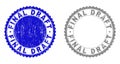Grunge FINAL DRAFT Scratched Stamp Seals Royalty Free Stock Photo