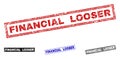 Grunge FINANCIAL LOOSER Textured Rectangle Watermarks