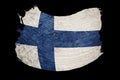 Grunge Finland flag. Finland flag with grunge texture. Brush str