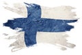 Grunge Finland flag. Finland flag with grunge texture. Brush stroke. Royalty Free Stock Photo