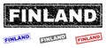 Grunge FINLAND Textured Rectangle Watermarks