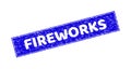 Grunge FIREWORKS Textured Rectangle Watermark