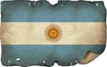 Grunge Argentina Flag On Old Paper Scroll Royalty Free Stock Photo