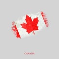 Grunge Flag Of Canada. Isolated on gray Background Royalty Free Stock Photo