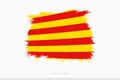 Grunge flag of Catalonia, vector abstract grunge brushed flag of Catalonia