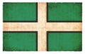 Grunge flag of Devon Great Britain