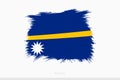 Grunge flag of Nauru, vector abstract grunge brushed flag of Nauru
