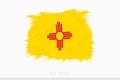 Grunge flag of New Mexico, vector abstract grunge brushed flag of New Mexico Royalty Free Stock Photo