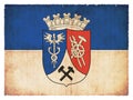 Grunge flag of Oberhausen North Rhine-Westphalia, Germany