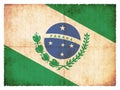 Grunge flag of Parana Brazil