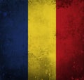 Grunge flag of Romania