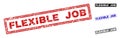 Grunge FLEXIBLE JOB Textured Rectangle Watermarks