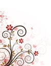 Grunge floral background