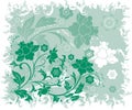 Grunge floral background, elements for design, vector Royalty Free Stock Photo