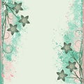 Grunge floral background